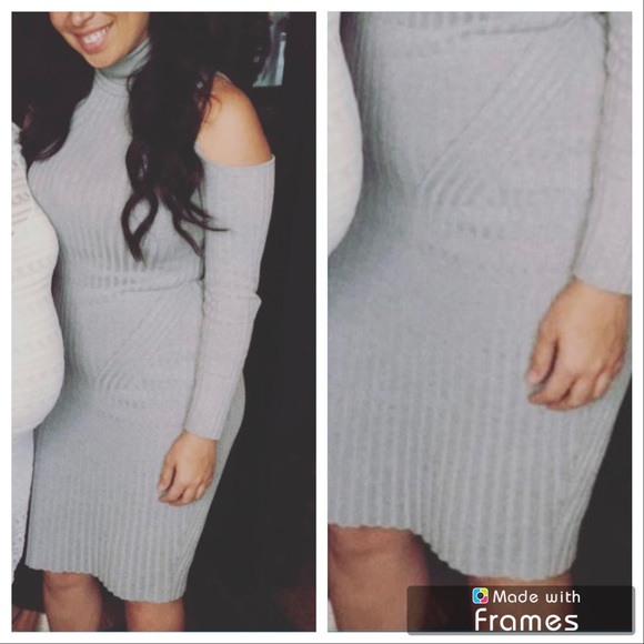 Windsor Grey Sweater Turtle Neck Dress - Picture 8 of 8